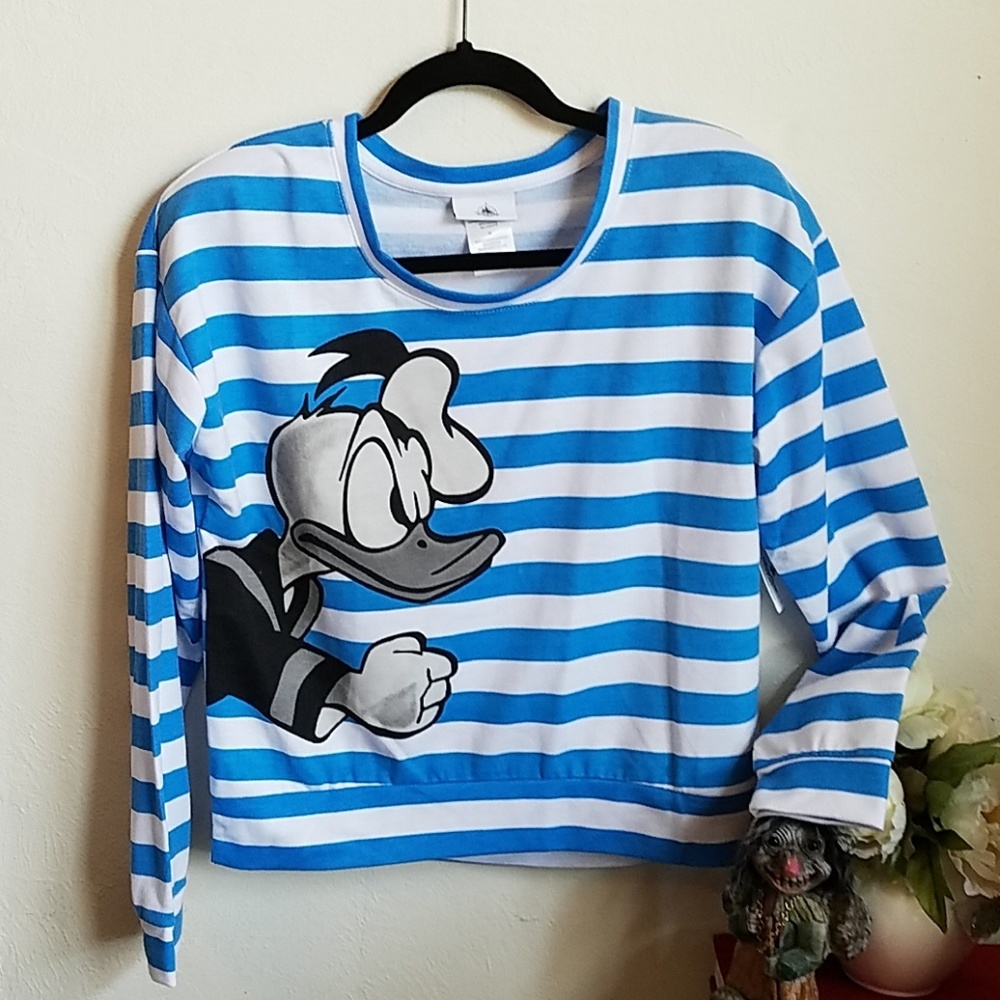 Disney Donald Duck Stripped Shirt NWT